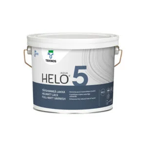 HELO AQUA 5, pilnībā matēta laka koka virsmām iekšdarbiem un ārā